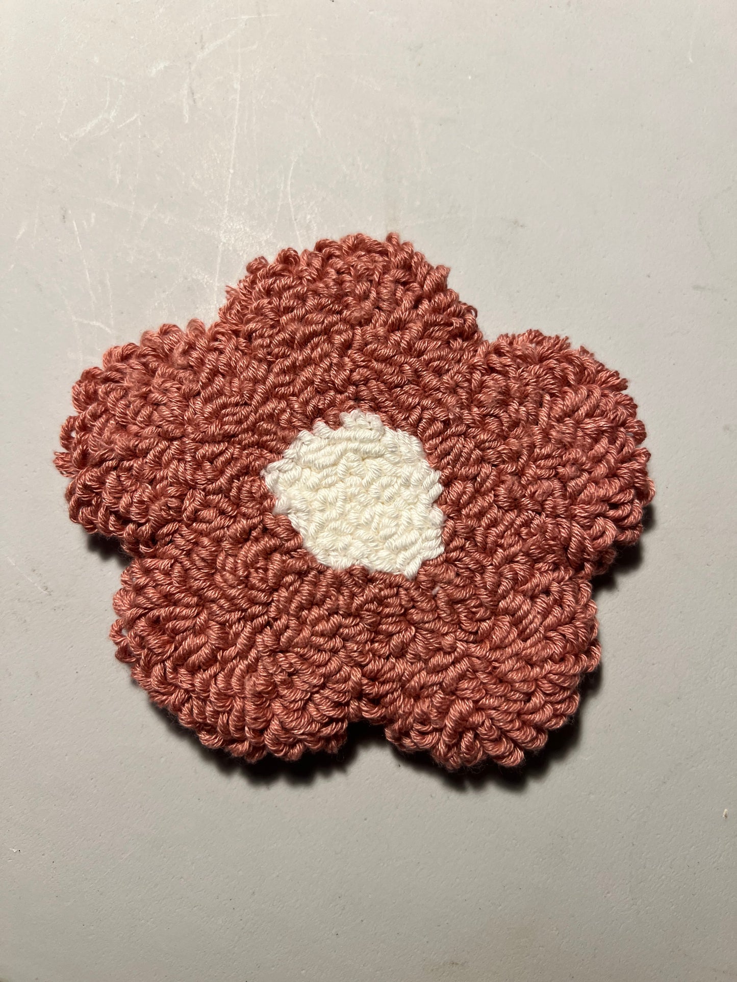 Flower Punch Needle Coaster